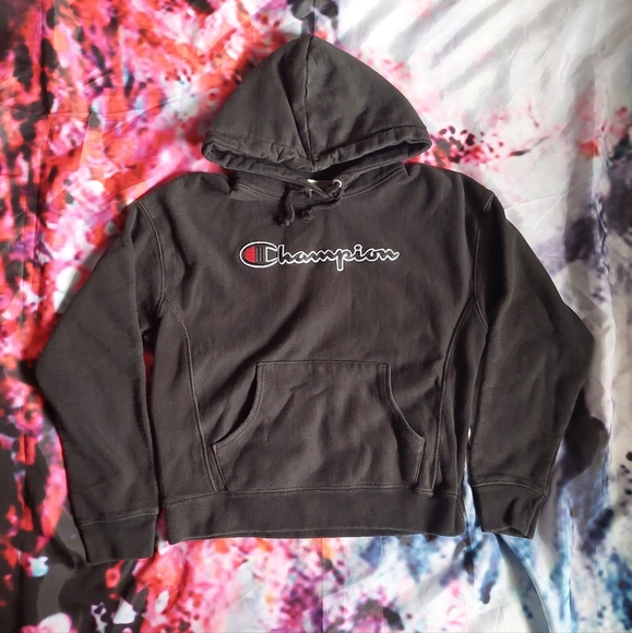 Champion Black Reverse Weave Hoodie - Picture 1 of 6
